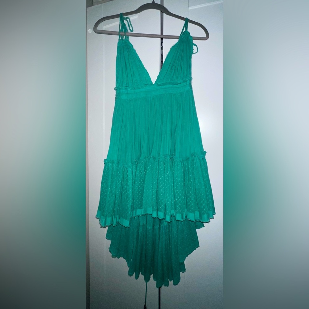 Blue mid length dress